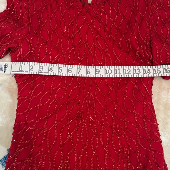 Glamorous Red Sequin Gown - Picture 9 of 9